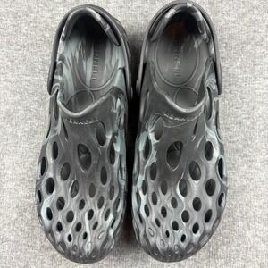 Merrell Hydro Moc Black Grey Camo‎ Clogs Mens 10B Comfort Slip On Travel Water